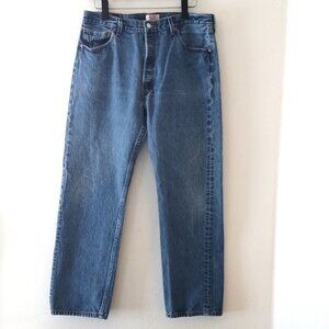 Levi's 501 Button Fly Straight Leg Mens Jeans Tag Size 38x34 Grade B! 05-b